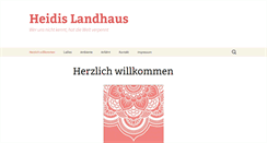 Desktop Screenshot of heidis-landhaus.eu